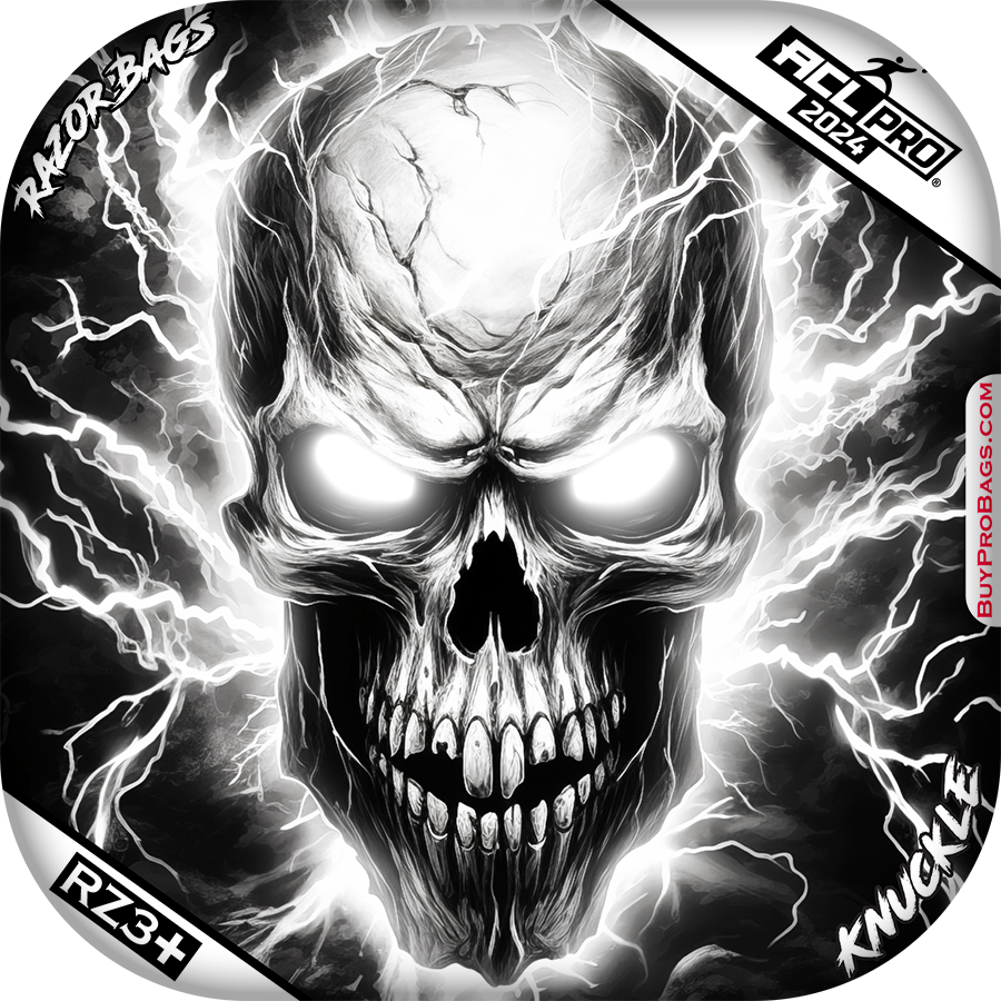 ACL Pro - Razor Knuckle Brown - Skull Lightning Strike - Buy Professional Cornhole Bags